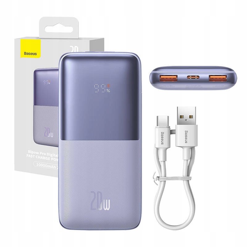 Powerbanka Baseus 10000 mAh fialová